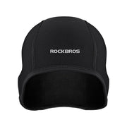 Black thermal cycling skull cap with ROCKBROS logo on front, covers ears