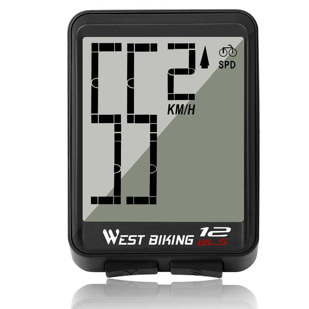 Large Display Bike Computer WEST BIKING Large Screen Wireless Bicycle Computer
