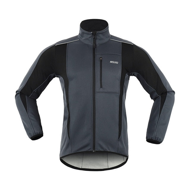 ARSUXEO Winter Cycling Jacket Gray / S