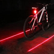 Safety Warning Night Bicycle Rear Light Bike Lamp 5 LED Light 2 Lasers-Inbike Cycling